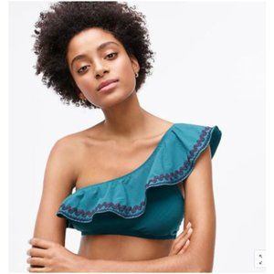 New J Crew Women One-shoulder Bikini Top Sz Small